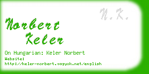 norbert keler business card